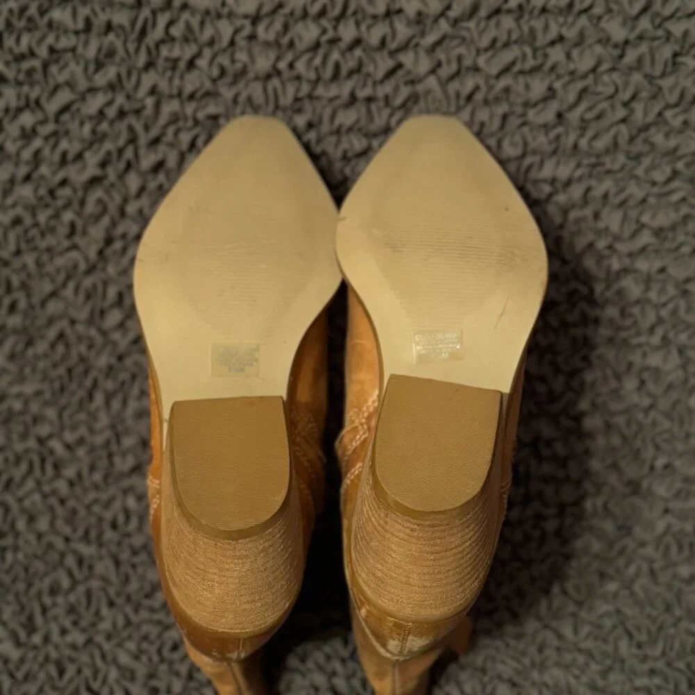 Penny Loves Kenny “Studly Do Right” Ankle Cowboy Boots - Light Brown Leather 8.5 - Picture 6 of 8